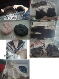 【退坑價格如圖】bjd 娃品 四分 4分 msd 貝雷帽 娃衣 牛仔褲 貓耳髮箍