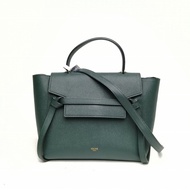 CELINE Belt鯰魚包Micro綠色牛皮金扣