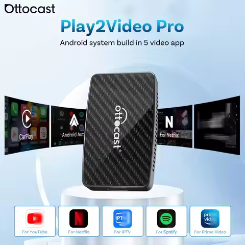 Ottocast Play2video Pro CarPlay TV Box Wireless Car Play Android Auto Car Intelligent Systems for Yo
