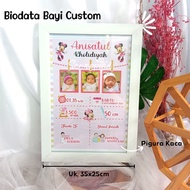 Biodata bayi custom | kado bayi | pigura biodata bayi