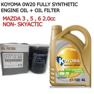 MAZDA 3, 5, 6 2.0cc, MAZDA CX5 2.2 DIESEL OIL FILTER + KOYOMA 0W20 FULLY SYNTHETIC ENGINE ENGINE OIL