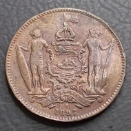 Koin Kuno 1 Cent British Borneo 1887