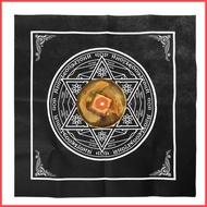 Altar Cloth Mysterious Hexagonal Star Flower Alter Tarot Spread Top Cloth 19.29 by 19.29 Wiccan Square Spiritual yunt2sg