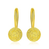 CHOW TAI FOOK 999.9 Pure Gold Earring - Grainy Sphere F149633