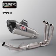 For Motorcycle CFMOTO 675SR 675R 675NK Full Exhaust System Exhaust Muffler Escape Modify 675SRR Fron