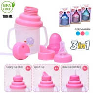 botol minum susu anak training cup ninio 3in1