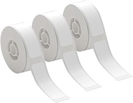 INeedIt D30 Label Tapes Compatible with Label Maker Model D30, Thermal Sticker Paper 15mm x 30mm Black on White Laminated Office Labeling Tape Replacement, 3 Rolls