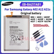 แบตเตอรี่ แท้ SAMSUNG A02 / A12 / A21s / M02 Battery EB-BA217ABY 5000mAh. เเบต Samsung Galaxy A12 A1