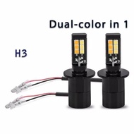 X5 Led Lamp X5 H3 Dual Color in 1 Two Colors 1set
