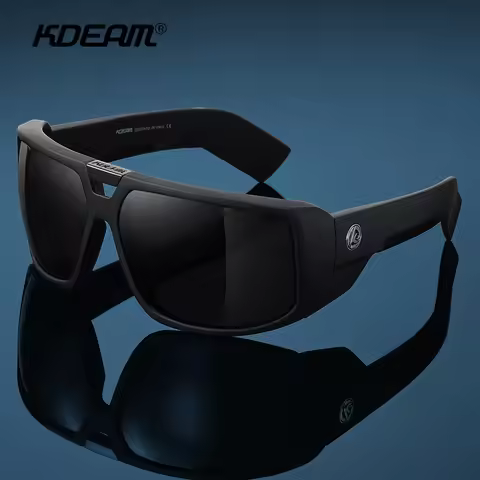 2024 High Quality KDEAM Polarized Man Sunglasses Luxury Brand Designer Green Goggles Fishing Driving