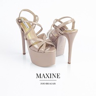 Jojo Bragais Maxine Nude-Glossy 6.5-Inch High Heels | Pageant Heels | Platform Heels