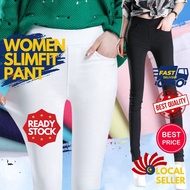 Stretchable cotton pants women plus size long pants linen elastic cropped pants women jegging skinny korean style