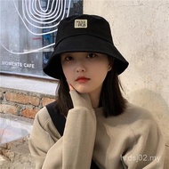 Hat Female Korean Version New Style Summer Student All-Match Patch Bucket Hat Sunscreen Sunshade Sma