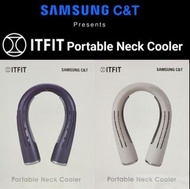 原裝 三星 Samsung C&amp;T ITFIT Portable Neck Cooler ITFITF13WE 掛頸式降溫器 4000mAh 10小時 戶外掛脛式風扇 便攜式頸部冷卻器 送TypeC 充電線 收納袋