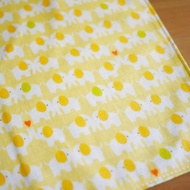 日本二重紗手帕=小象親親=陽光黃