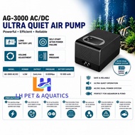 Aqua Guards AG-3000 AC/DC Air Pump 10000mAh Dual Outlet Aquarium Pond Oxygen Pump
