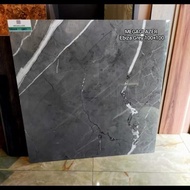 granit 100x100 Ebiza Black Glazed Polished Motif marmer /kramik lantai