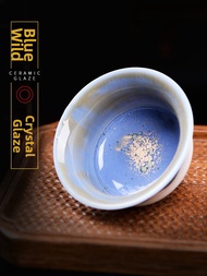 Artistic Pottery Glaze Snowflake Crystallization Blue