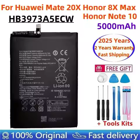 100% Original 5000mAh HB3973A5ECW Battery For Huawei Honor Note 10 RVL-AL09 RVL-AL10 Mate 20 X 20X M