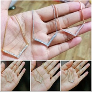 Kalung Viral Fuji / Kalung Wanita Bahan Titanium / Aksesoris Fashion Wanita Bahan Titanium