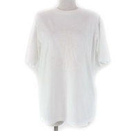 全新未使用MONCLER 2022 100% 純棉超大款短袖T卹，正面印有品牌標誌，白色，S碼，正品，女款