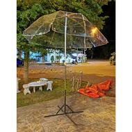 PAYUNG BULAT TRANSPARENT PAYUNG LUT SINAR 5 KAKI PAYUNG KALIS AIR TAHAN LAMA