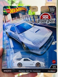 Hobby Store xe mô hình Hot Wheels Premium Ronin Run 95 Mazda Rx7 FC Pandem Trắng