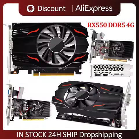 RX550/GT730/GT610 Desktop PC Graphics Card PCI-E3.08X DDR5 4GB Video Card 128 Bit Computer Graphics 