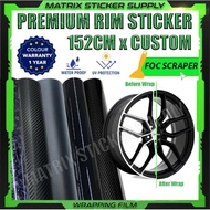 PREMIUM STICKER RIM KERETA(14-19INCH RIM SIZE)Pelekat delete chrome wrapping car Stickers  WATER PRO