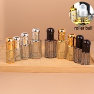 3/6/12ml Mini Roller Ball Bottle Essential Oil Perfume Bottle Glass Roll on Portable Travel Cosmetic Container