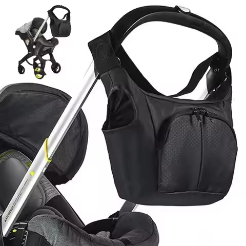 mommy storage bag for doona Stroller accessories portable diaper bag compatible with stroller black 