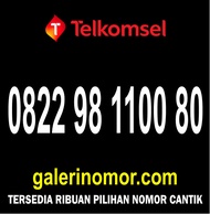 Nomor Cantik Simpati Telkomsel Support 5G Nomer Kartu Perdana 0822 98 1100 80