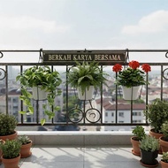 GANTUNGAN Iron flower rack hanging decorative plant pot rack/balcony hanging flower rack
