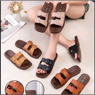 Ama Fashionable Fpr Women Casual Double Buckle Flat Slide Sandals 1413-4L