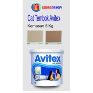 Cat Tembok (Cokelat, Cream) Plafon Gypsum Avitex Interior 5kg Avian
