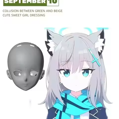 Customize Character Boy/Bily Kigurumi Half Head with Lock Anime Cosplay Kig Mask Costumes Accessorie