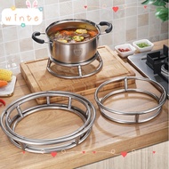 WINTE Pot Storage Rack, Rotundity Bold Cauldron,  Stainless Steel Bilayer Wok Stand Kitchen