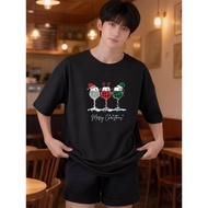 2X231 [AIYOU] Lelaki Baju T Shirt Men Tshirt Plus Size T-shirts Tops Round Neck Crop Top Oversized K