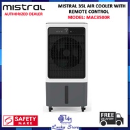 MISTRAL MAC3500R 120W, 35L AIR COOLER WITH REMOTE AND TOUCH  CONTROL, 9 HOUR TIMER, AUTO-OSCILLATION, 3 SPEEDS,  FREE DELIVERY