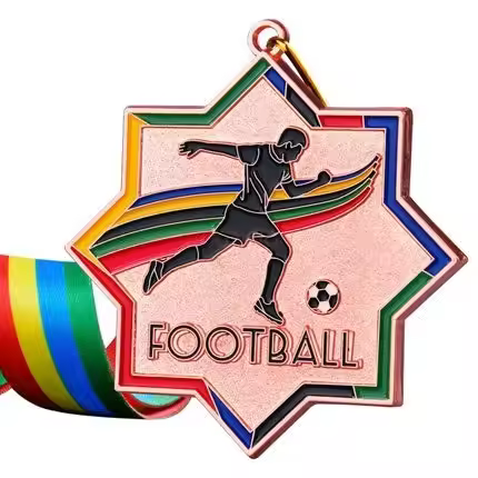 Football Medal Gold Foil Games Marathon Medal Hanging Neck Children's Adult Award Medal