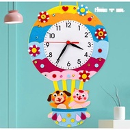 DIY Jam Dinding - Non woven Clock - Mainan Edukasi Anak - Prakarya Anak ready