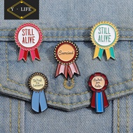 11style Medal Quotes Enamel Pins Custom Still Alive Forgave Yourself Brooches Lapel Badges Funny Jew
