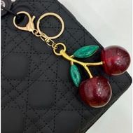 GANTUNGAN CHERRY CRYSTAL KEYCHAIN CHERRY/S CUTE CHERRY FRUIT KEYCHAIN FOR KEYCHAIN