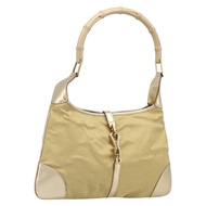 GUCCI 竹節 Kandinsky 帆布單肩包 金色 001 4060 正品 204453A