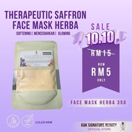 K&K 35GRAMS TRIAL THERAPEUTIC KERALA BRIGHTENING HERBAL POWDER MANDIAN HERBA SAFFRON & ROSE 100% ORG