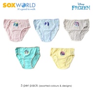 baju perempuan 5 in 1 Disney Frozen Girls Panties Panty Girl Sox World 51-020 SoxWorld