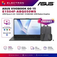 Asus VivoBook Go 15 E1504F-ABQ050WSP/ E1504F-ABQ051WSP/ E1504F-ABQ052WSP 15.6'' FHD Laptop (R5 40, 1