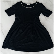 BLACK PATCH DRESS S LD 90CM