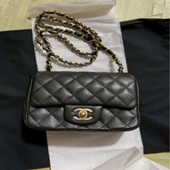 香奈兒 Chanel 絕版牛皮荔枝方胖 20開