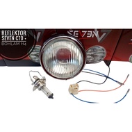 C70 Headlamp Reflector H4 Bulb Honda C70 C50 Street Cub Import Headlight